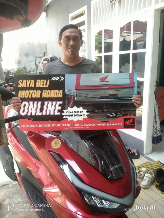 Pelanggan Honda Borobudur beli motor online, diantar ke rumah