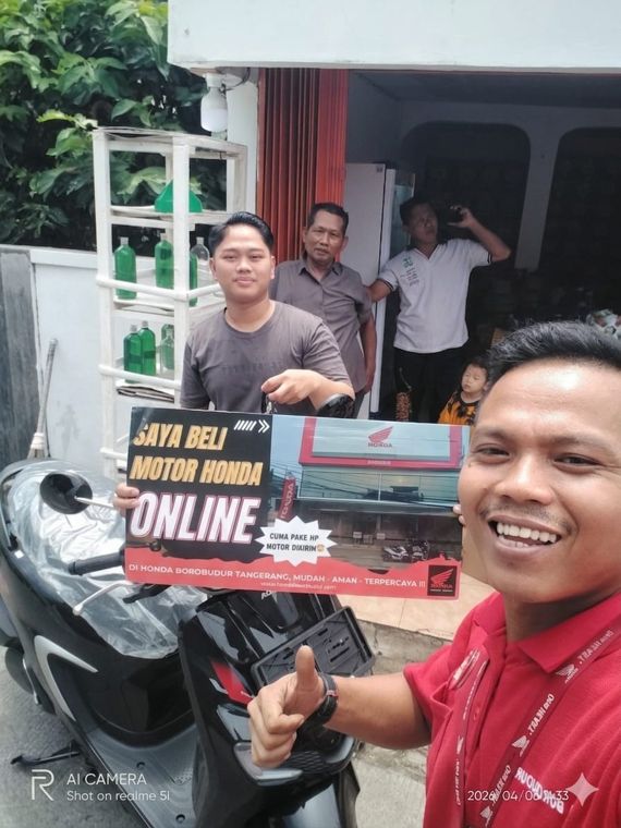 Pelanggan Honda Borobudur beli motor online, diantar ke rumah